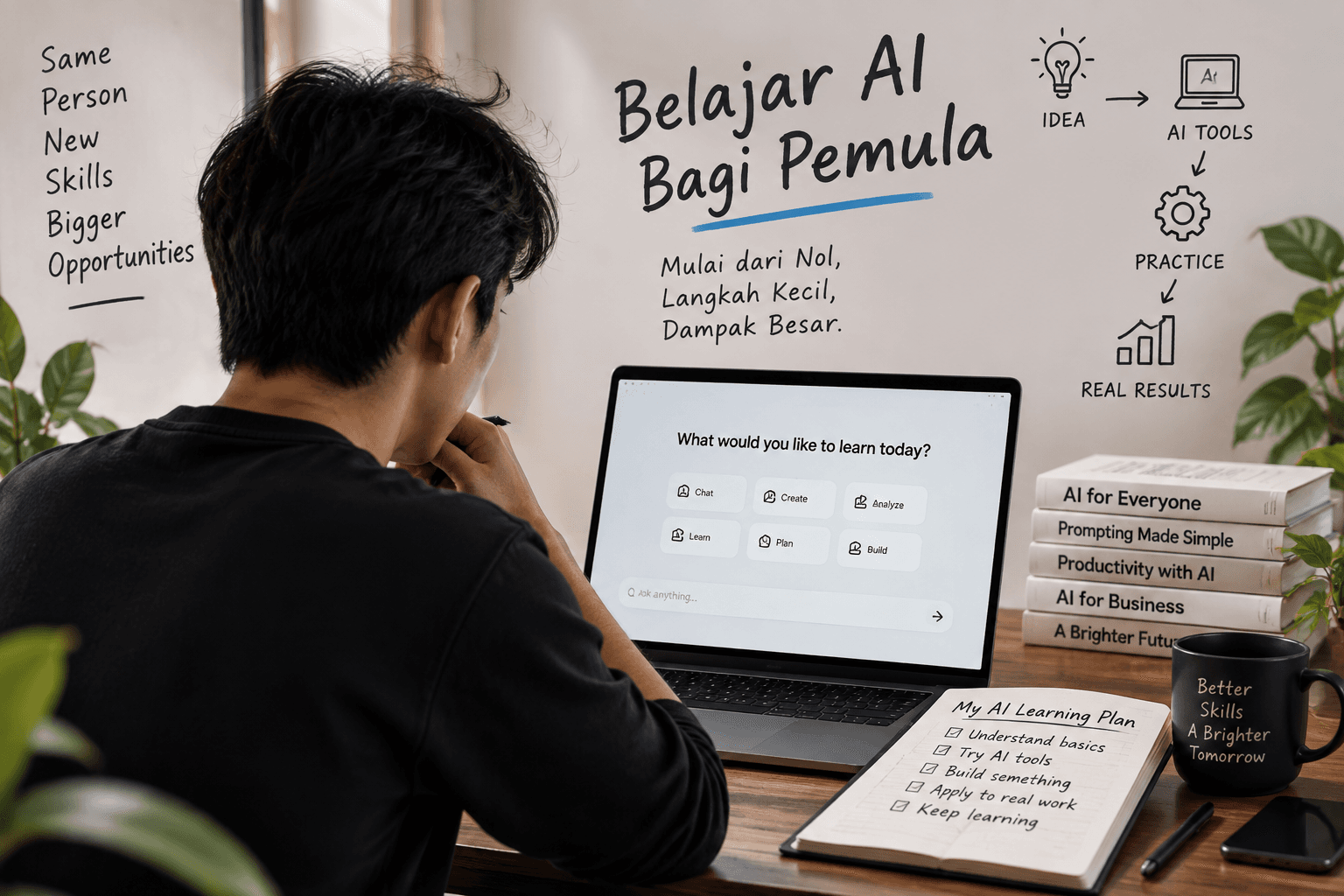 Belajar AI Bagi Pemula: Panduan Memulai AI dari Nol Tanpa Harus Jadi Orang Teknologi