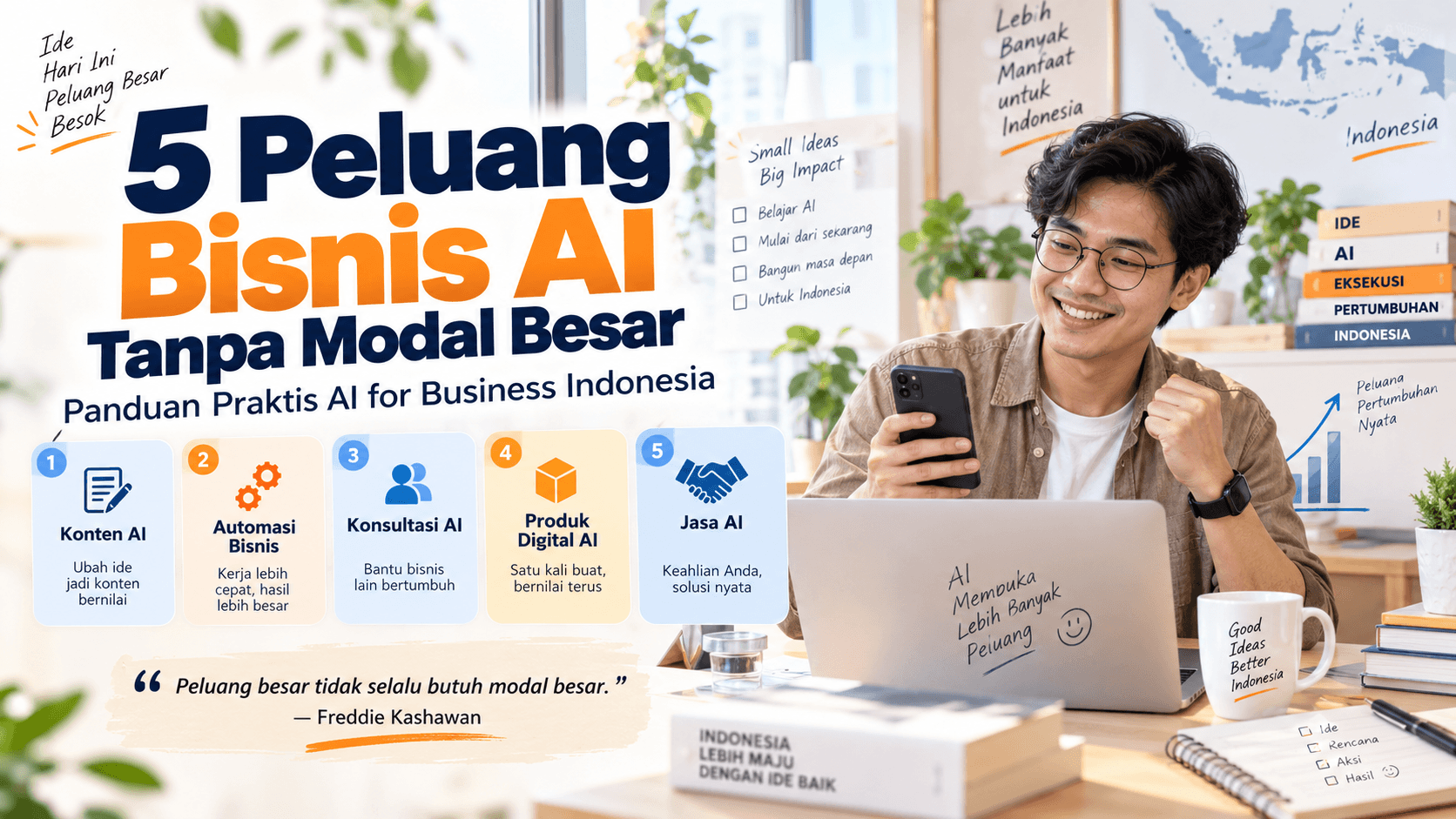 5 Peluang Bisnis AI Tanpa Modal Besar: Panduan Praktis AI for Business Indonesia