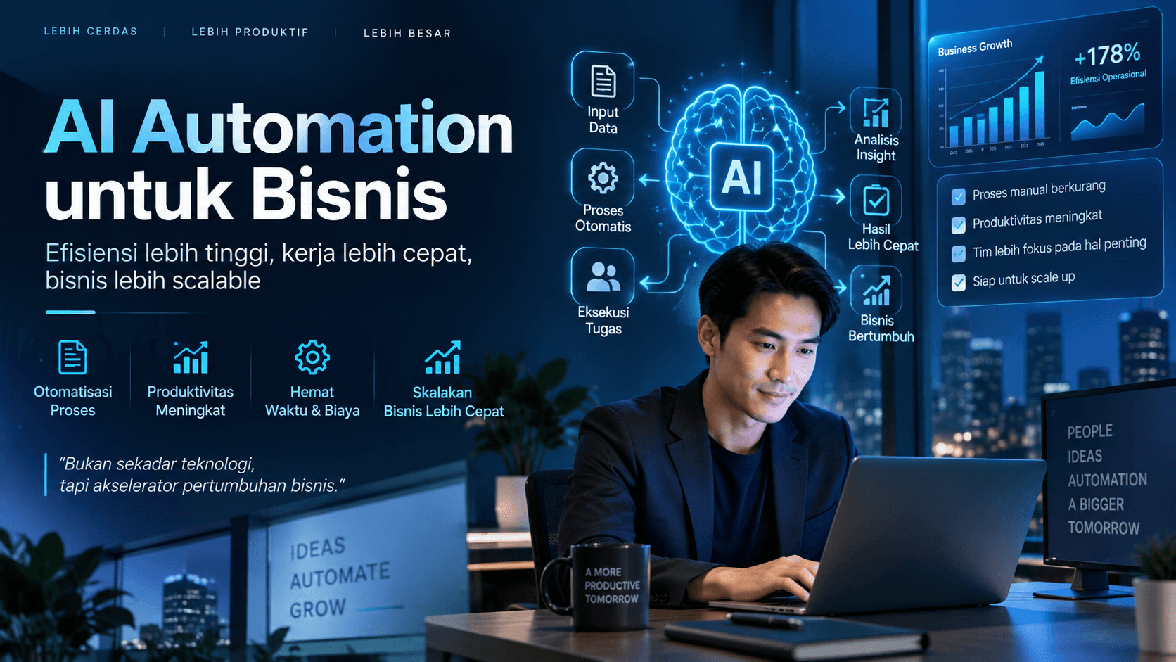 AI Automation untuk Bisnis: Cara Membangun Sistem Kerja yang Lebih Cepat, Efisien, dan Siap Scale